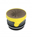 Yellow and brown Steel TWIZZ leakproof screw-on top