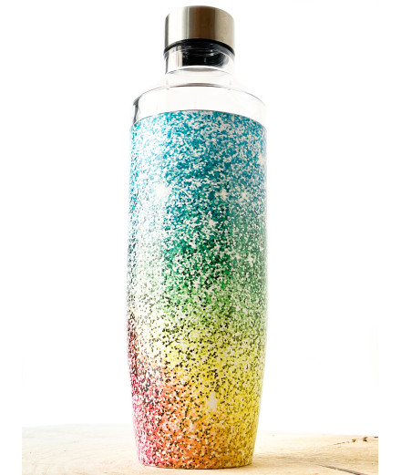 The insulated bottle made in France 750ml Rainbow Glitter 