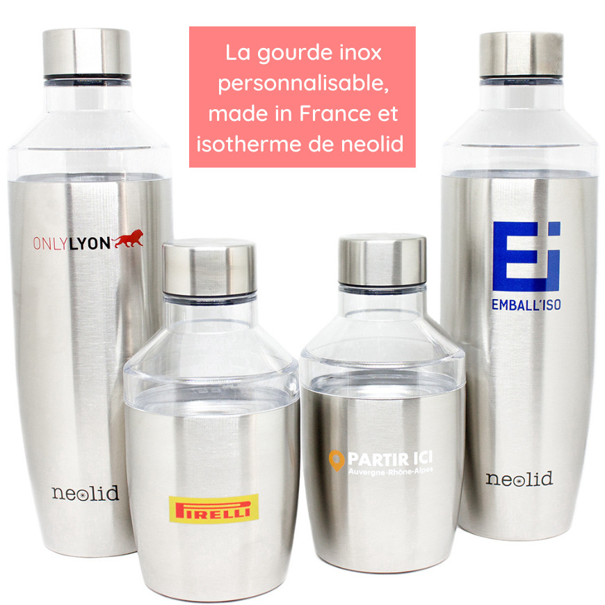 La gourde inox personnalisable made in France et isotherme de neolid -  Neolid